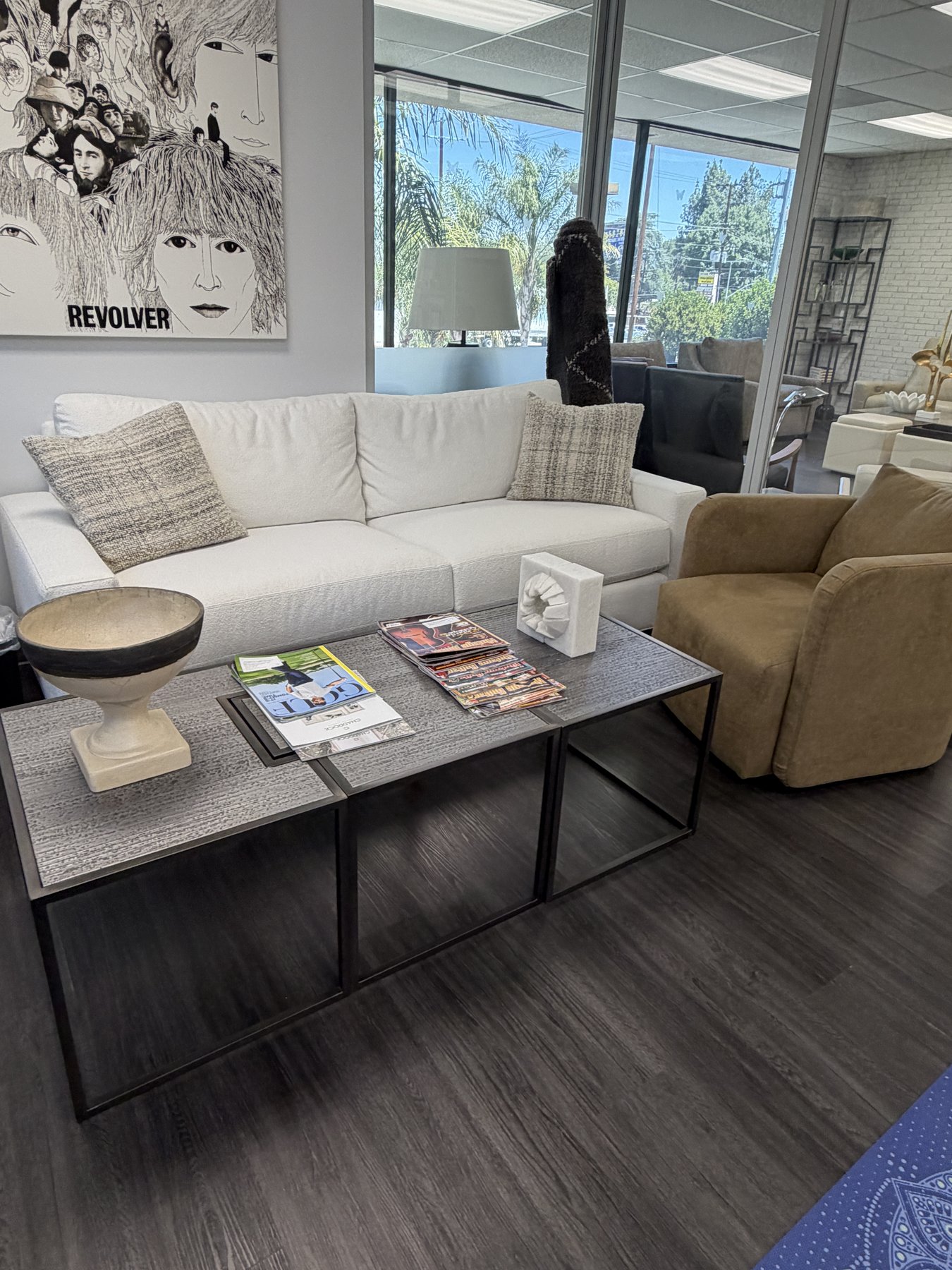 Upholstered sofa vignette — Haptor Barrett Los Angeles